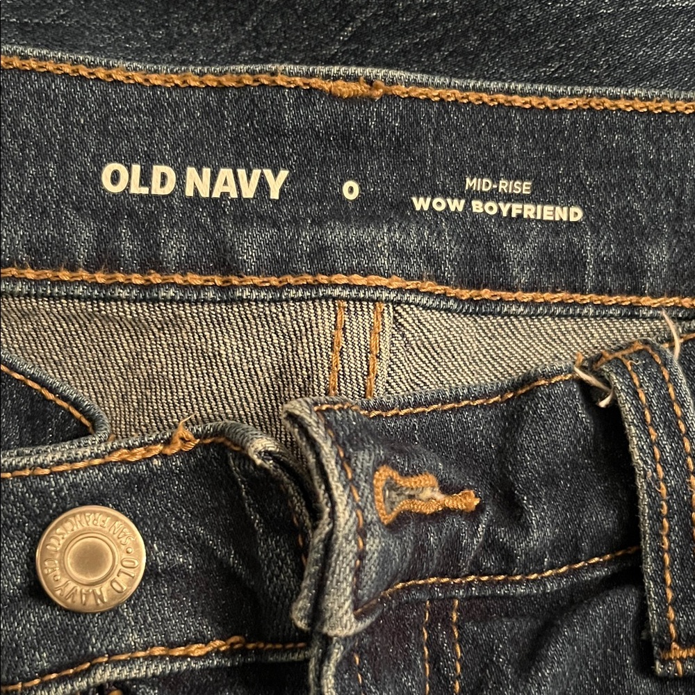 Old Navy Mid-Rise Relaxed Jeans - Dark Blue